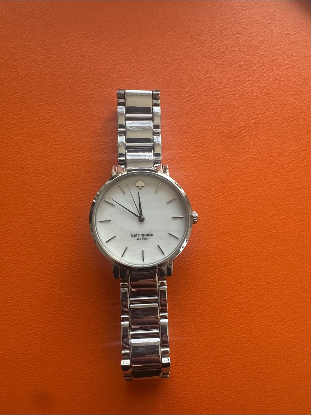 kate spade Silver-Tone Stainless Steel Women's Bracelet Watch - White Dial